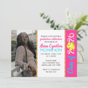 Invitación a graduación de fotografía Tropical Lua