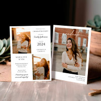 Invitación a graduación de fotografía vertical mod