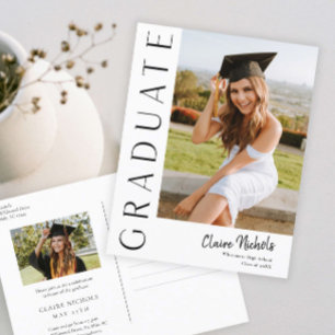 Invitación a graduación de fotografía vertical mod