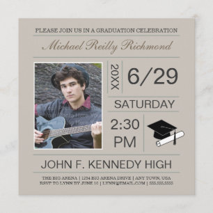 Invitación a graduación de fotografías de entradas