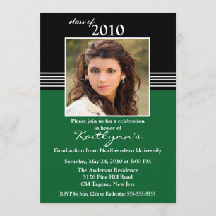Invitación a graduación de fotografías en blanco, 