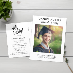 Invitación a graduación de fotografías minimalista