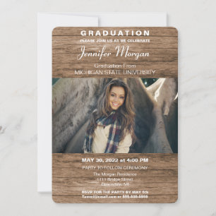 Invitación a graduación de fotografías naturales y
