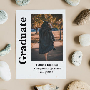Invitación a graduación de fotos de escritura mode