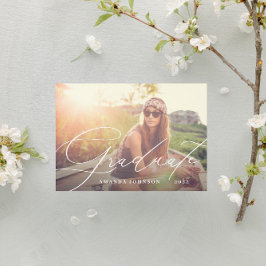 Invitación a graduación de fotos de guiones de gra