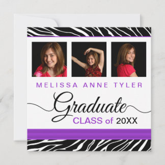 Invitación a graduación de fotos de impresión de c