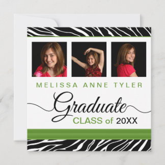 Invitación a graduación de fotos de impresión de c
