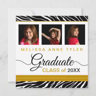 Invitación a graduación de fotos de impresión de c