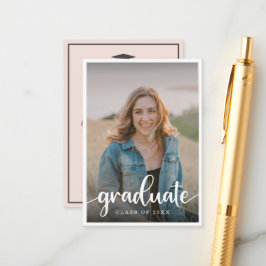 Invitación a graduación de fotos de Rubor Beige