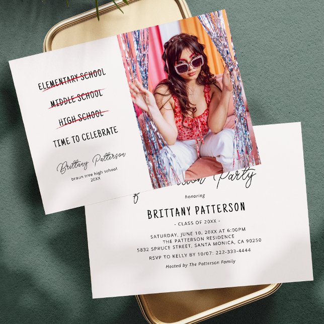 Invitación a graduación de fotos en momentos hito (Subido por el creador)