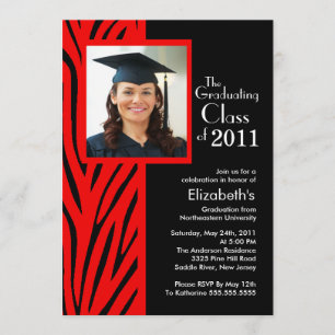 Invitación a graduación de fotos en Red Zebra