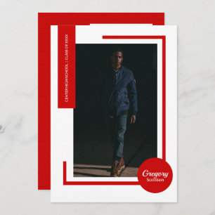 Invitación a graduación de fotos ultramoderna de f