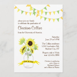 Invitación a graduación de girasoles