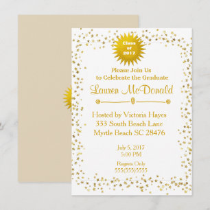Invitación a graduación de Gold Stars 2018