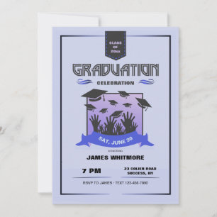 Invitación a graduación de gorra Toss