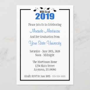 Invitación a graduación de grado MBA 2019 (Capas a