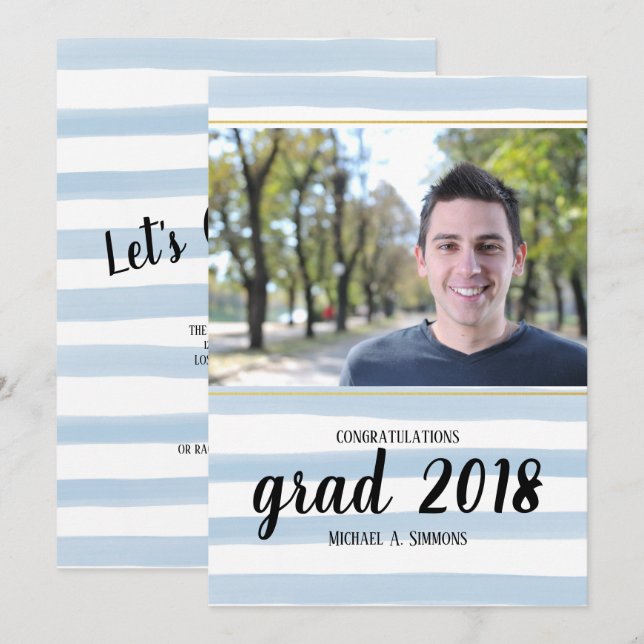 Invitación a graduación de Graduación de Graduació (Anverso / Reverso)