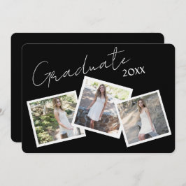 Invitación a graduación de guiones modernos de tre