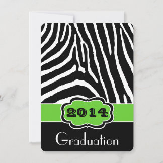 Invitación a graduación de imprenta en cebra blanc