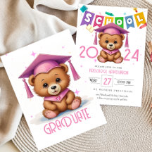 Invitación a graduación de jardín de infancia de o