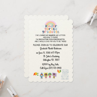 Invitación a graduación de jardines de infancia