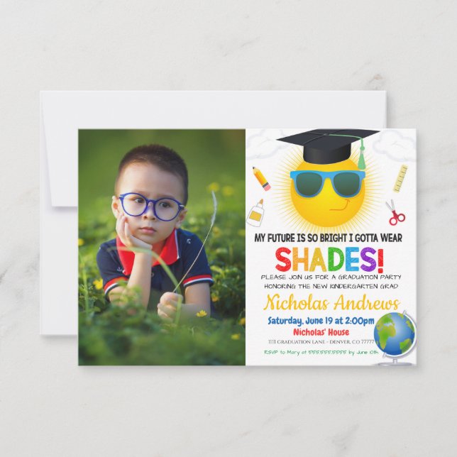 Invitación a graduación de jardines de infancia (Anverso)