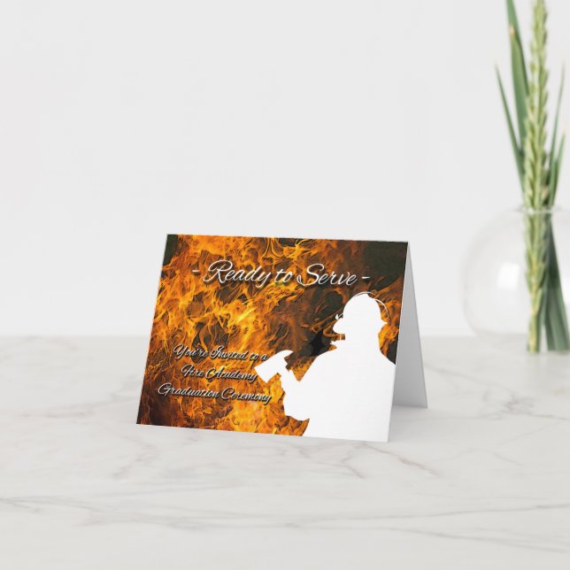 Invitación a graduación de la Academia de Bomberos (Anverso)