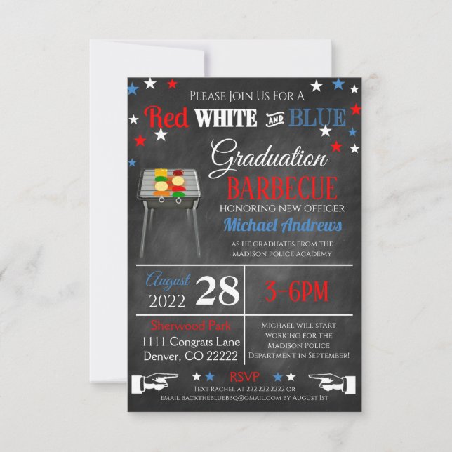 Invitación a graduación de la Academia de Policía  (Anverso)