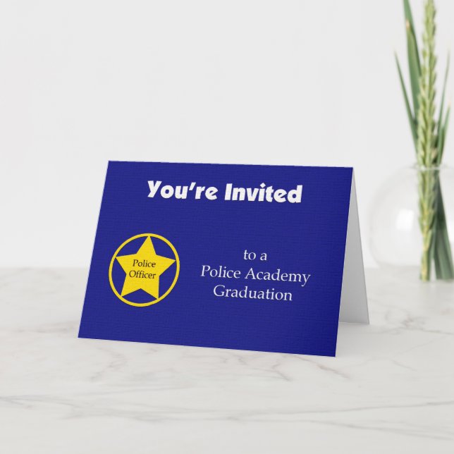 Invitación a graduación de la Academia de Policía  (Anverso)
