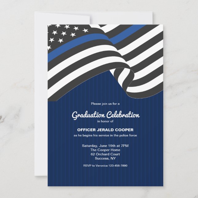 Invitación a graduación de la bandera del oficial  (Anverso)