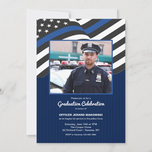 Invitación a graduación de la bandera fotográfica  (Anverso)