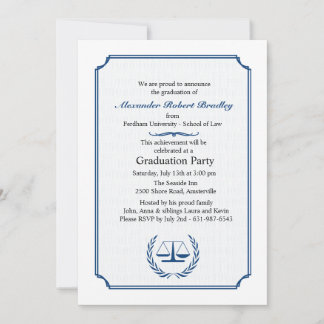 Invitación a graduación de la carrera de abogados
