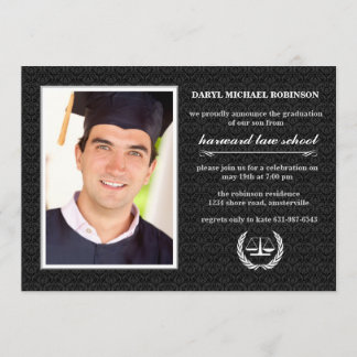 Invitación a graduación de la escuela de derecho f