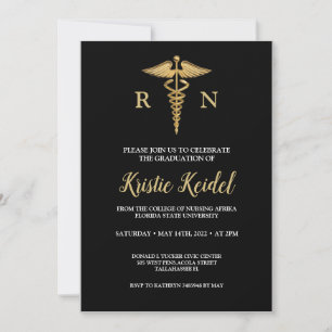 Invitación a graduación de la escuela de enfermerí