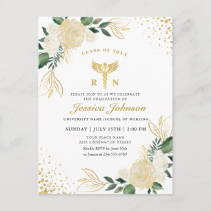 Invitación a graduación de la Escuela de Enfermerí