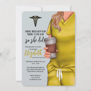 Invitación a graduación de la escuela de Enfermerí