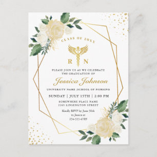 Invitación a graduación de la Escuela de Enfermerí