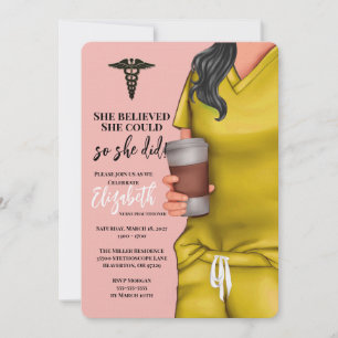 Invitación a graduación de la escuela de Enfermerí