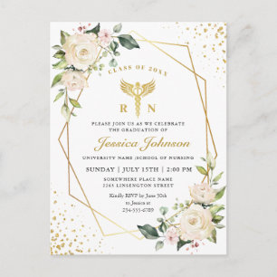 Invitación a graduación de la Escuela de Enfermerí