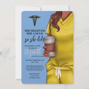 Invitación a graduación de la escuela de Enfermerí