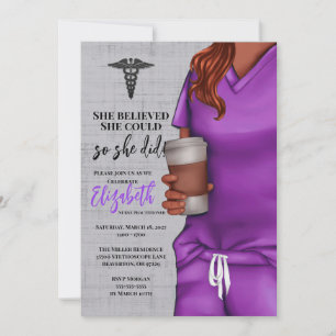Invitación a graduación de la escuela de Enfermerí
