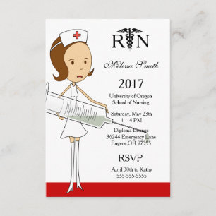 Invitación a graduación de la escuela de Enfermerí