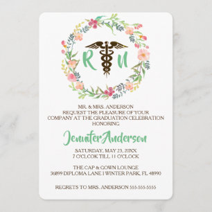 Invitación a graduación de la escuela de Enfermerí