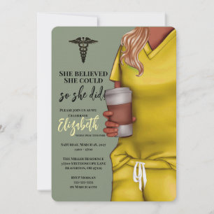 Invitación a graduación de la escuela de Enfermerí