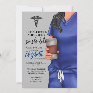 Invitación a graduación de la escuela de Enfermerí