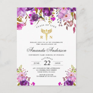 Invitación a graduación de la Escuela de Enfermerí