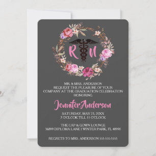 Invitación a graduación de la escuela de Enfermerí