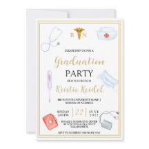 Invitación a graduación de la escuela de enfermerí