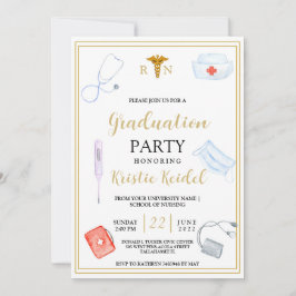 Invitación a graduación de la escuela de enfermerí