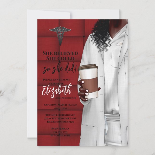 Invitación a graduación de la Escuela de Medicina  (Anverso)